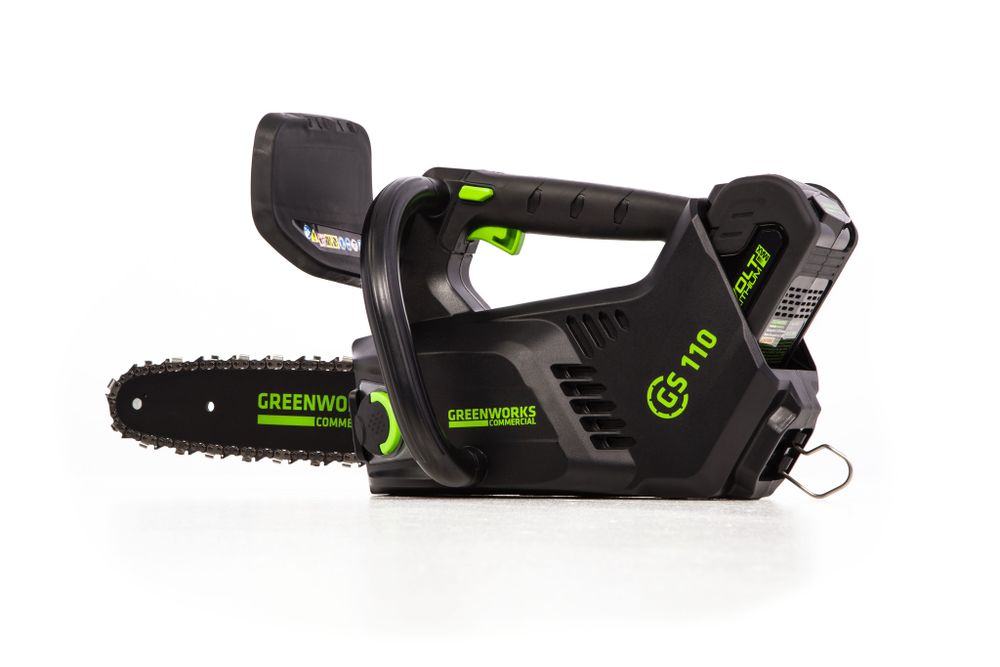 Аккумуляторная цепная пила Greenworks GD40TCSK4, 2003807UB,40v, 25 см, АКБ 4 А·ч и ЗУ