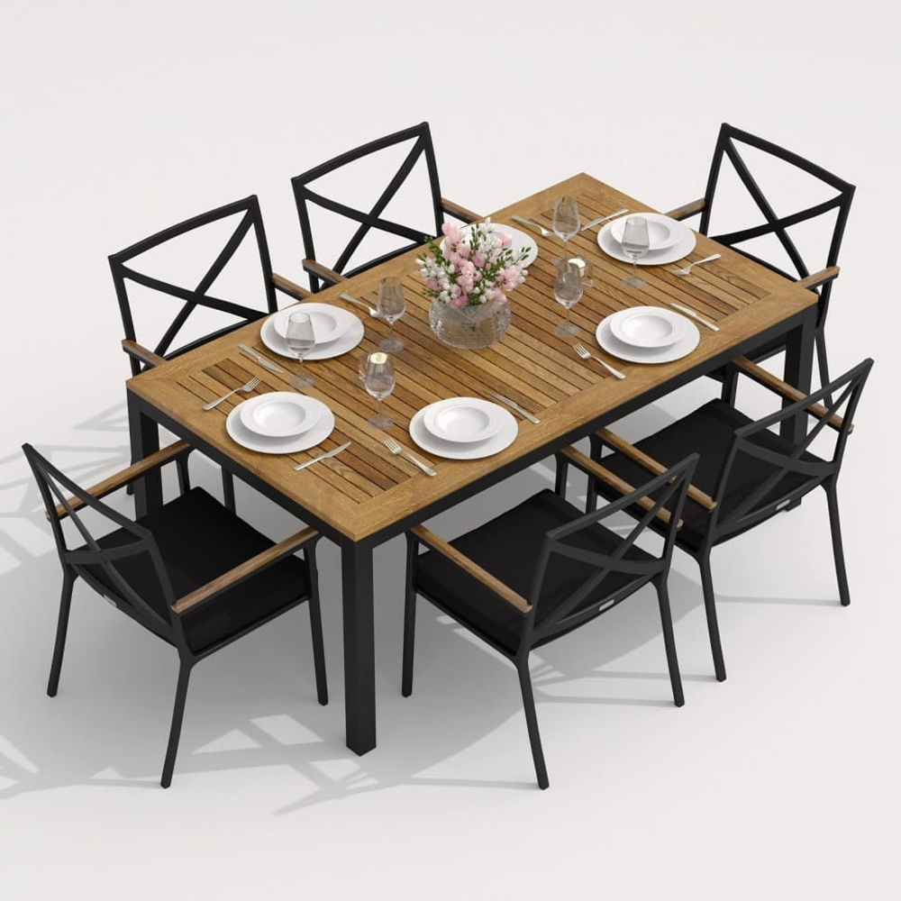 Стул Ideal Patio ФЕСТА черный - каркас карбон