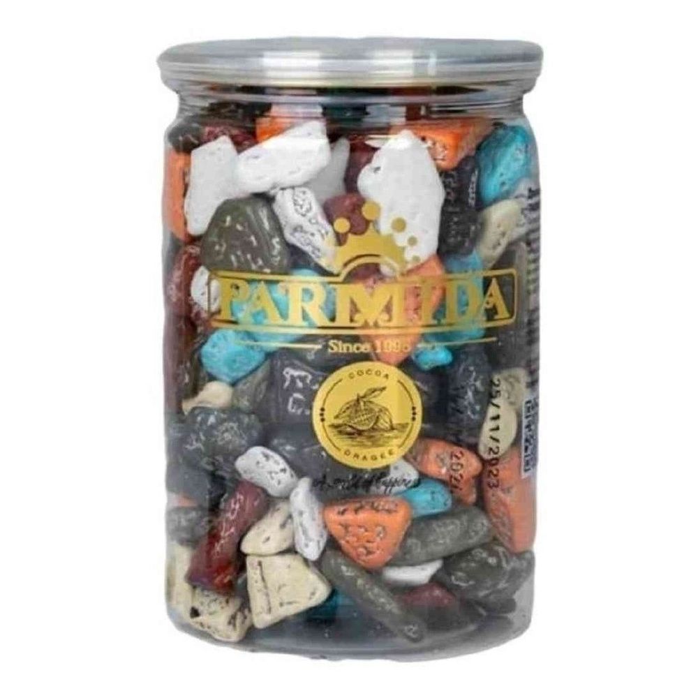Драже цветные камушки в баночке PARMIDA Stone chocolate 170 г