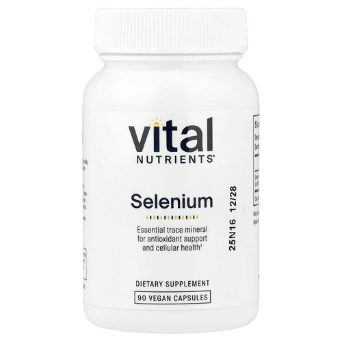 Vital Nutrients, Селен, 90 веганских капсул (200 мкг в каждой капсуле)