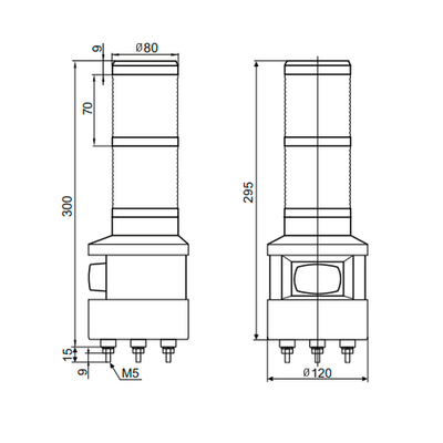 Светосигнальный маячок INNOCONT SFL100B-024-RG