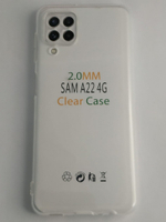 Чехол-накладка силикон 2.0мм Samsung Galaxy A22 4G прозрачный