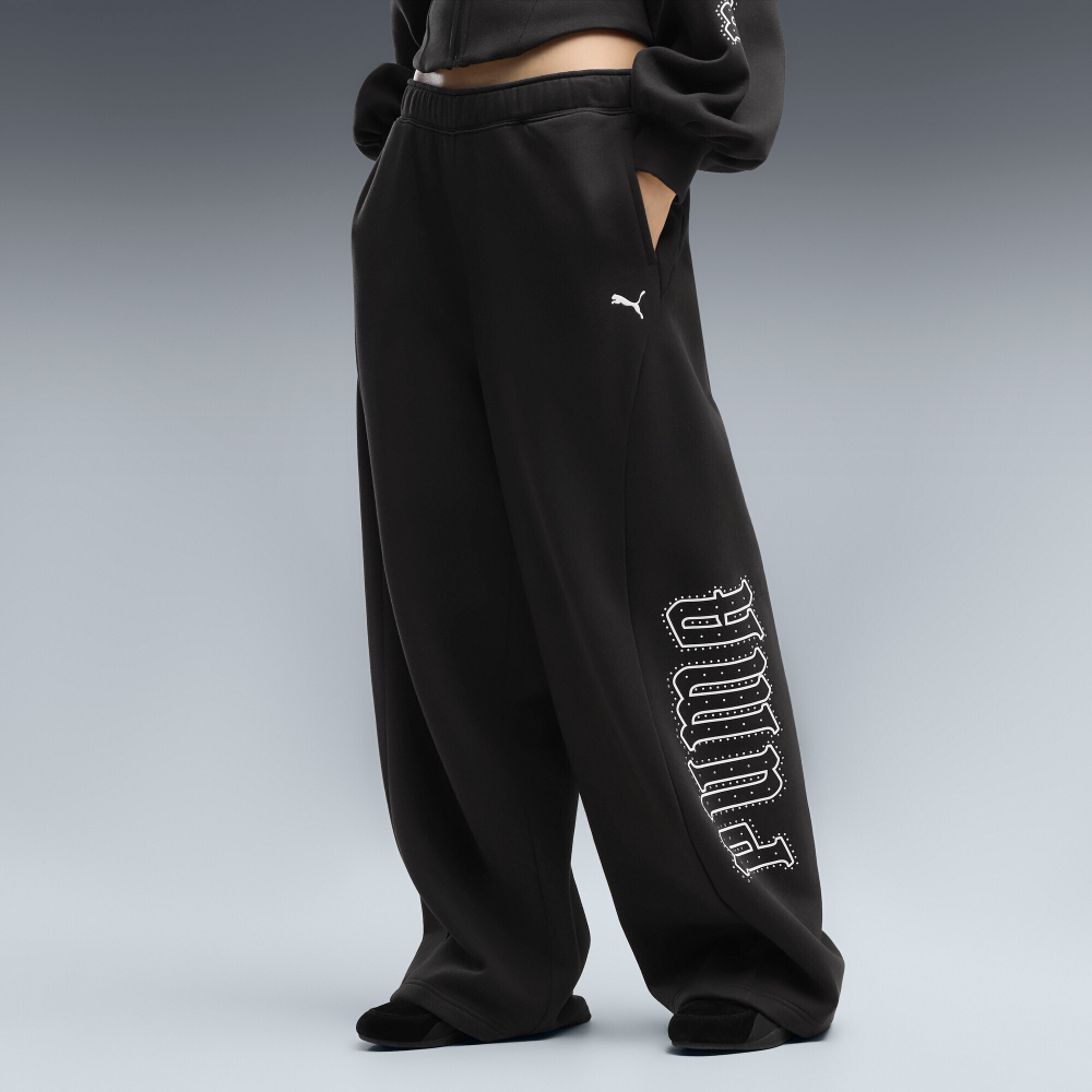 Брюки спортивные женские PUMA STREET GLAM Slouchy Bedazzled Pants FL