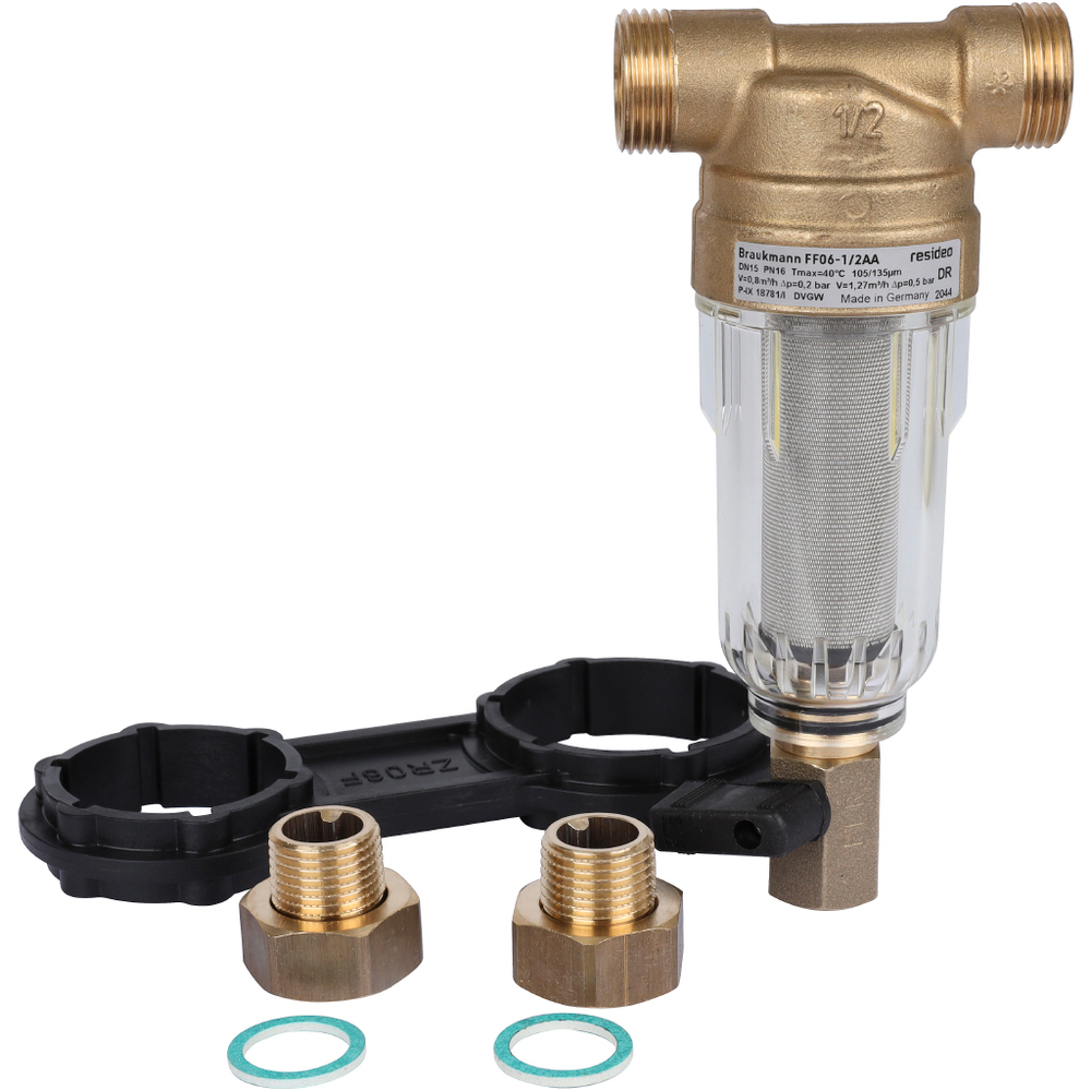 Honeywell (Resideo Braukmann) FF06-1/2 AA на холодную воду, 100 мкм, 1/2