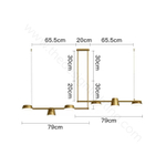 Ceiling design lamp Copper