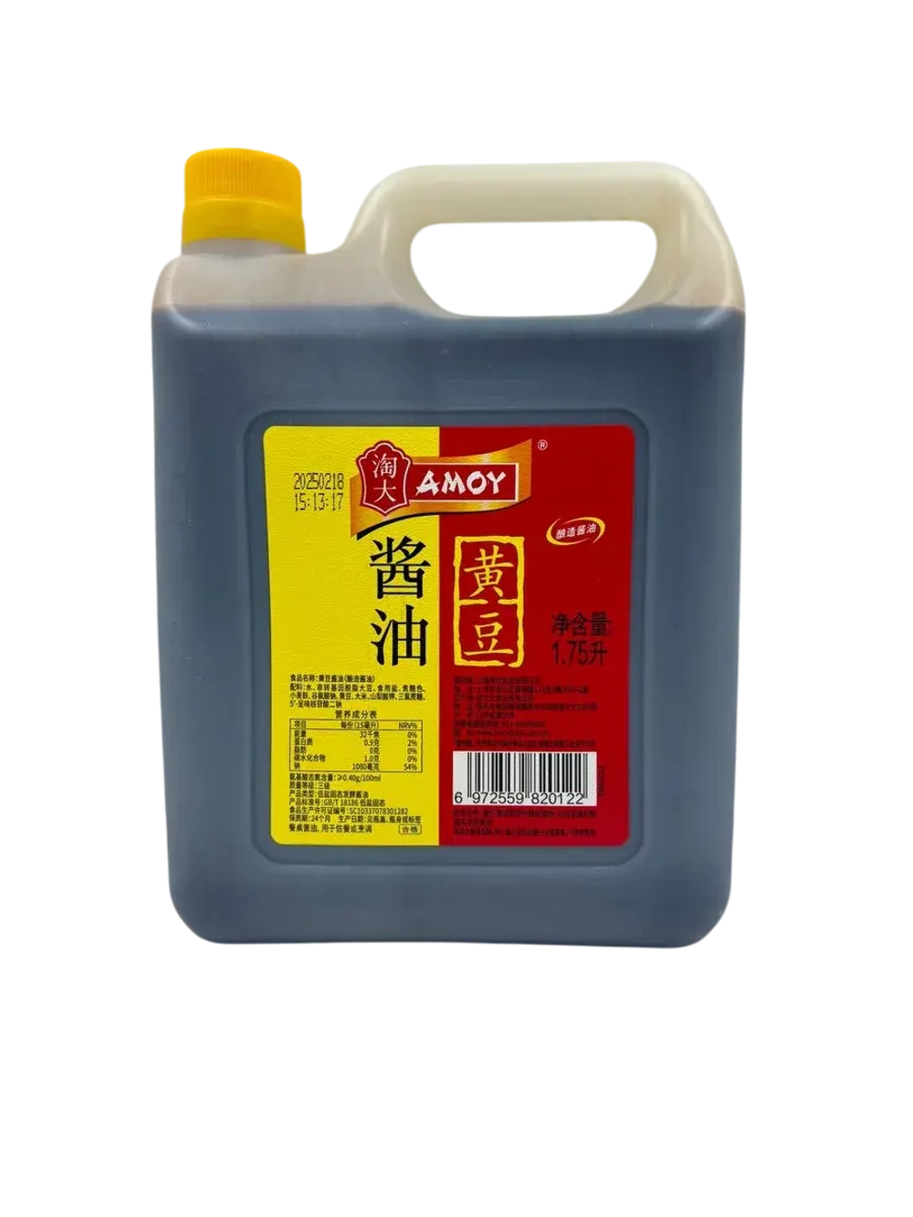 Китайский соевый соус из жёлтых бобов AMOY, 1.7л
