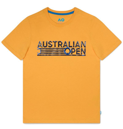 Футболка для мальчика теннисная Australian Open Retro Graphic - Оранжевый