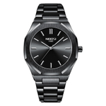 NIBOSI 1985 Quartz Movement Stainless Steel Strap Watch Men"s Watches Black Dial