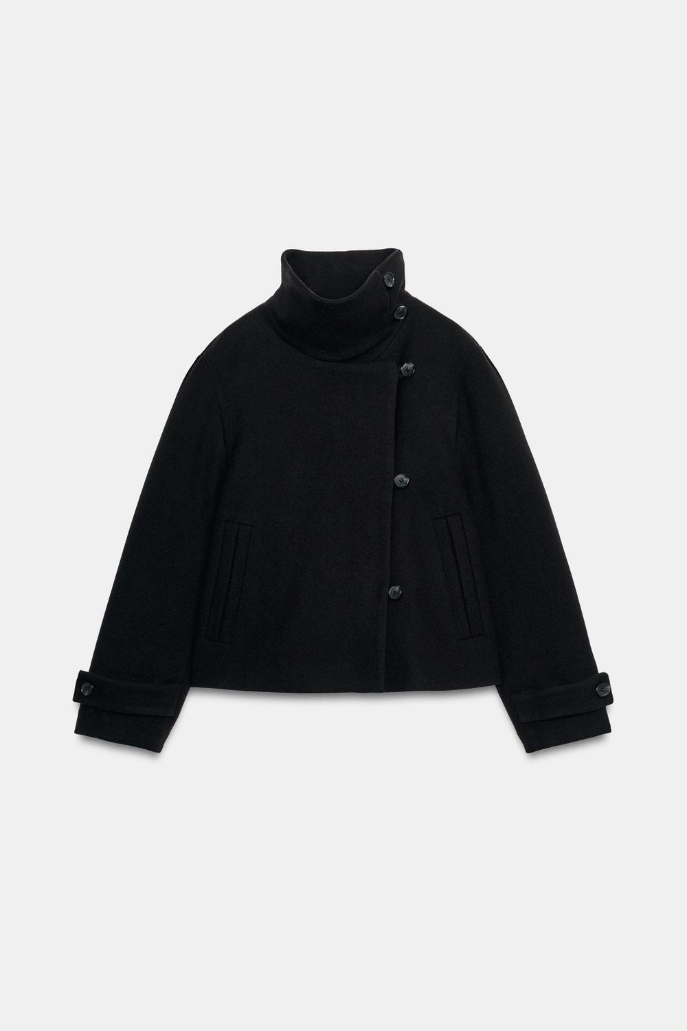 ДВУБОРТНАЯ КУРТКА ИЗ МЯГКОЙ ТКАНИ — ZARA
