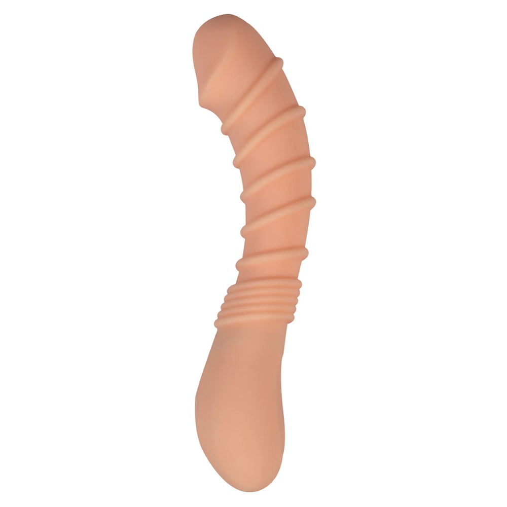 Телесный вибромассажер Appetency Wild Ribbed Vibe - 21,5 см. (Цвет: телесный)