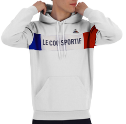 Мужская теннисная кофта Le Coq Sportif BAH Hoody N°1 SS23 - new optical white