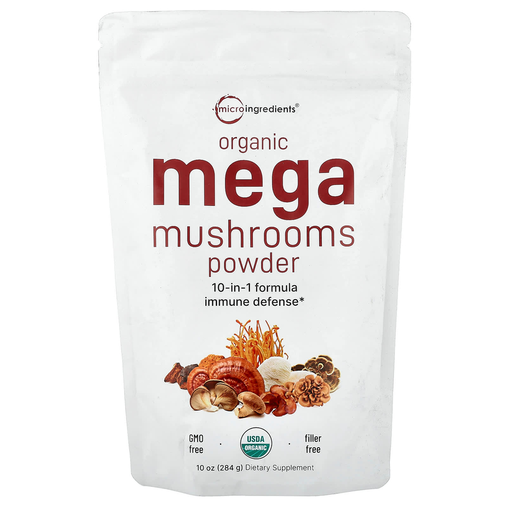Micro Ingredients, Порошок из органических грибов, 284 г (10 унций)
