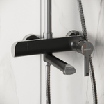 Душевая стойка Grossman Alba 500.K35.06.100/210 с верхним душем,ручной лейкой и смесителем,хром с черным,1 место