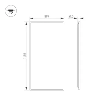 Светодиодная панель 60W 4000K 052815 белый DL-TITAN-S600x1200-60W Day4000 Arlight