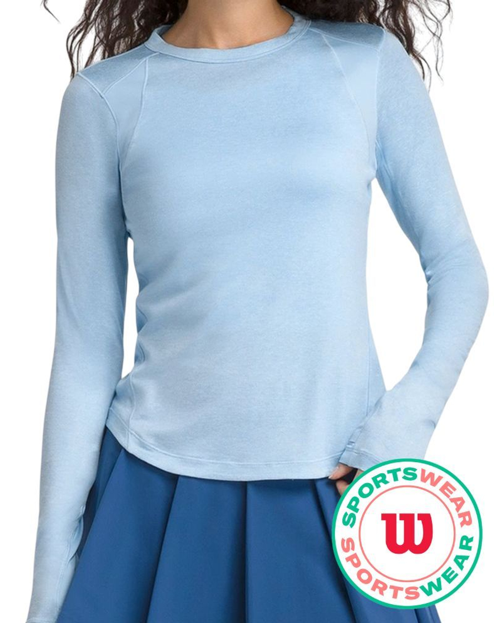 Женская футболка (длинный рукав) Wilson All Day Long Sleeve - airy blue