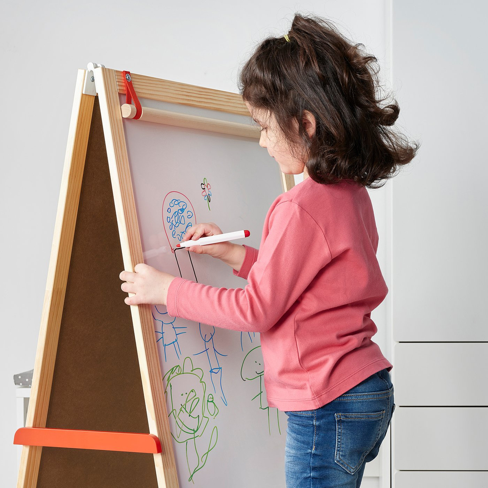 IKEA MÅLA  (ИКЕА МОЛА)  -  Фломастеры для доски с держателем/губкой - разные цвета