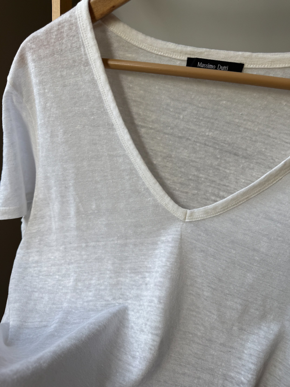 Льняная футболка Massimo Dutti, М