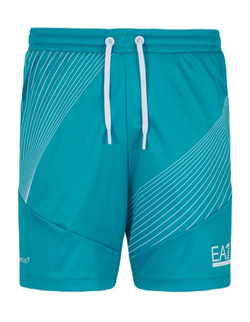 Мужские теннисные шорты EA7 Man Woven Shorts - зеленый