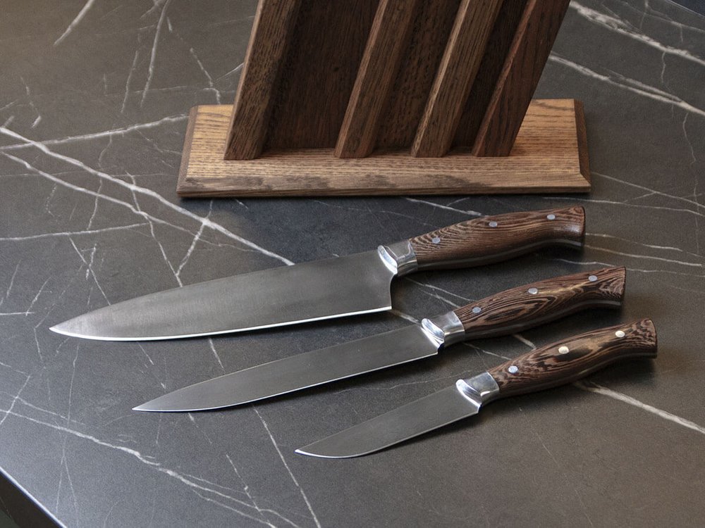 Кухонный набор из 3 кованых ножей "Profi Wood"