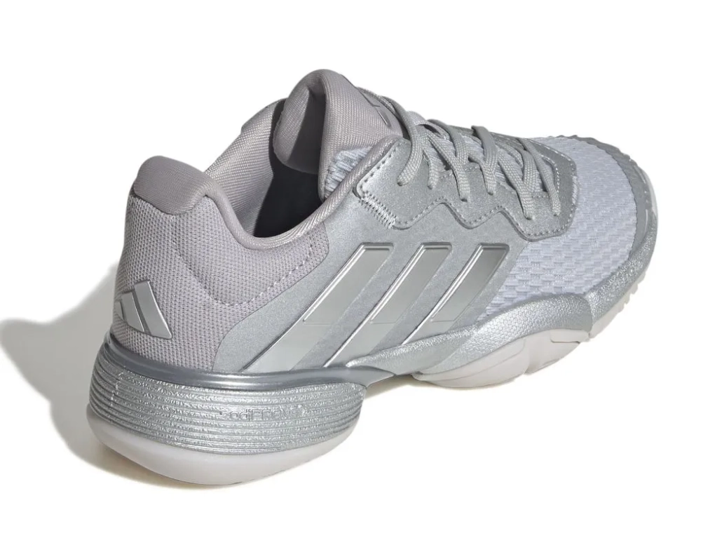 Детские теннисные кроссовки Adidas Barricade K - silver metallic/silver metallic/dash grey