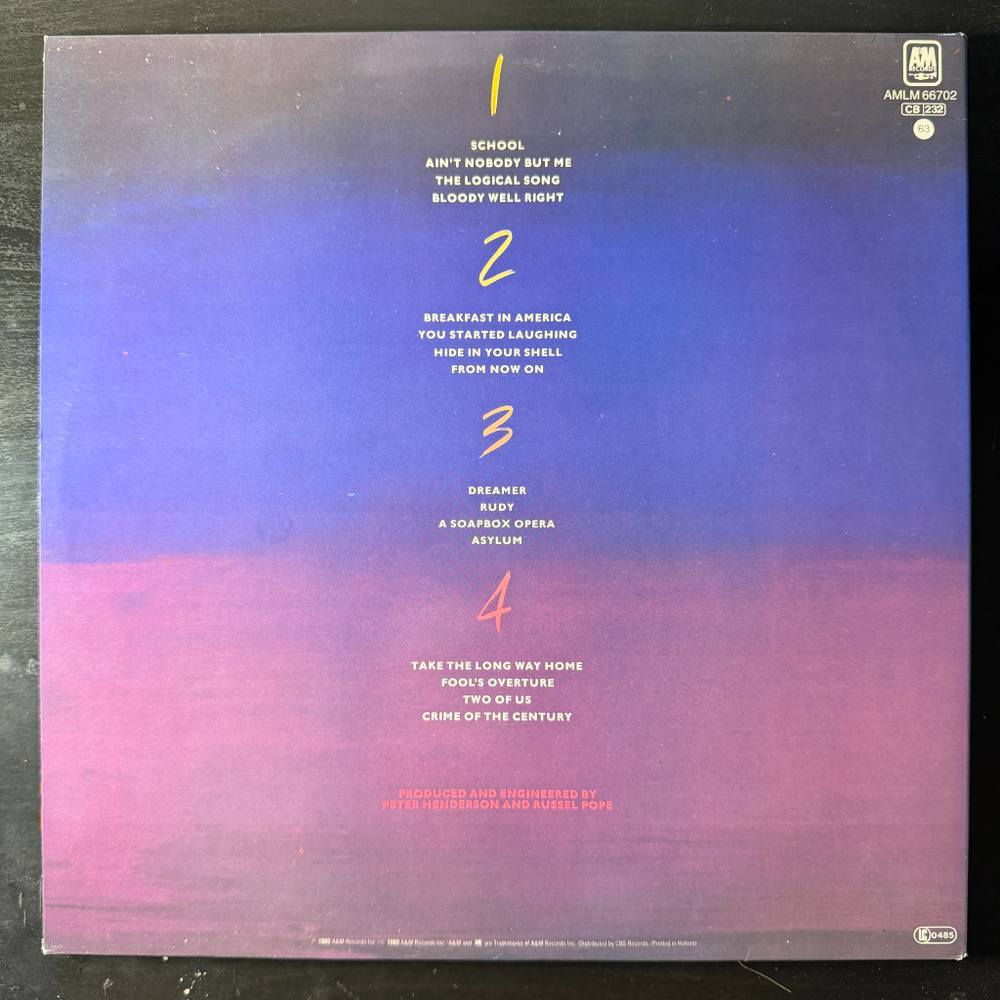 Supertramp - Paris 2LP (Европа 1980г.)
