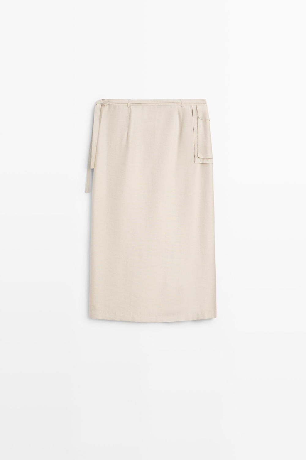 Massimo Dutti Свободная юбка с карманами - STUDIO, каменный