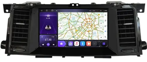 Магнитола для Nissan Patrol Y62, Infiniti QX56/QX80 2010-2019 (поддержка Bose, 360 и мониторов, рамка 9") - Kuberg EW-9222 QLed+2K, Android 12, Быстрая, CarPlay, 4G SIM-слот
