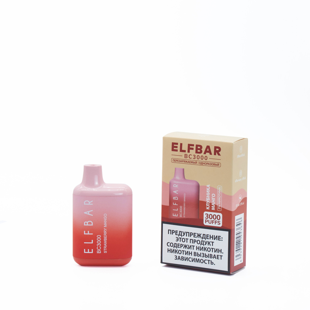 Elf Bar - Strawberry Mango (3000, 5% nic)