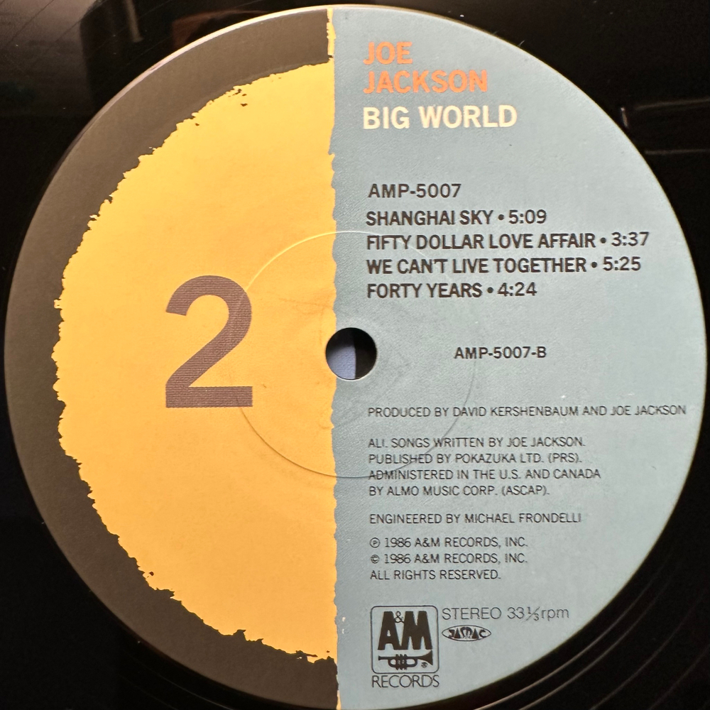 Joe Jackson - Big World (Япония 1986г.)