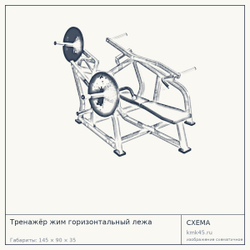 Тренажёр жим горизонтальный лежа — от 130 000 ₽