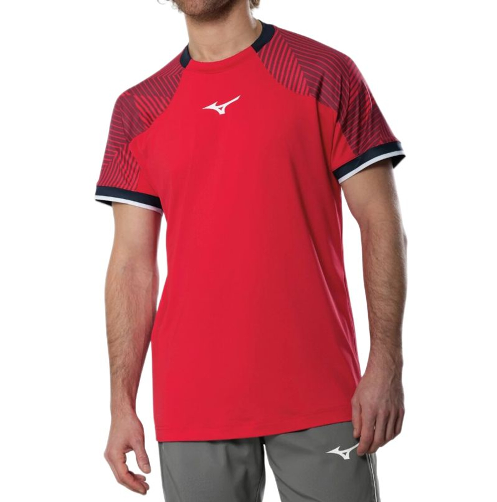 Мужская футболка Mizuno Stargazer Shadow Short-Sleeve - fiery red