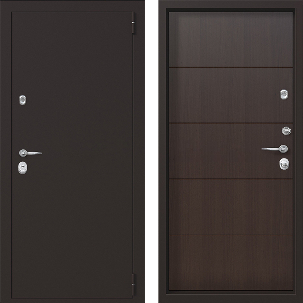 Металлическая дверь 356 МДФ Венге для квартиры