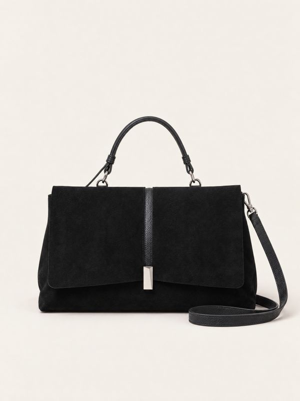 Замшевая сумка сэтчел Colette DBR 31349 черный