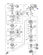 Кольца поршневые Yamaha 60/70лс STD (оригинальный арт. 6K5116010200)