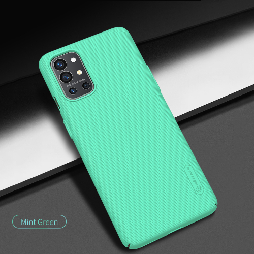 Тонкий жесткий чехол от Nillkin зеленого цвета (Mint Green) для OnePlus 9R, серия Super Frosted Shield