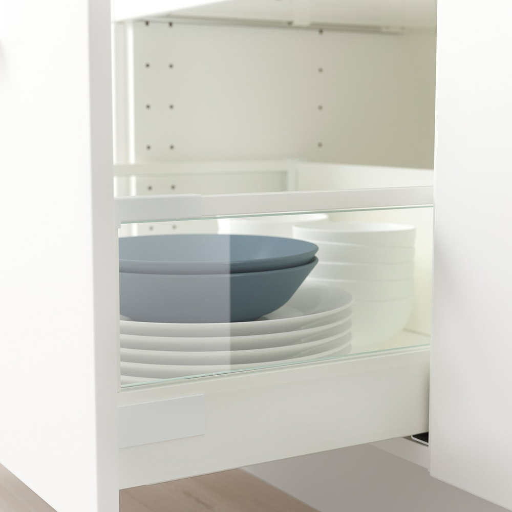 IKEA MAXIMERA  (ИКЕА МАКСИМЕРА)  -  Боковина ящика, высокая - стекло 37 см