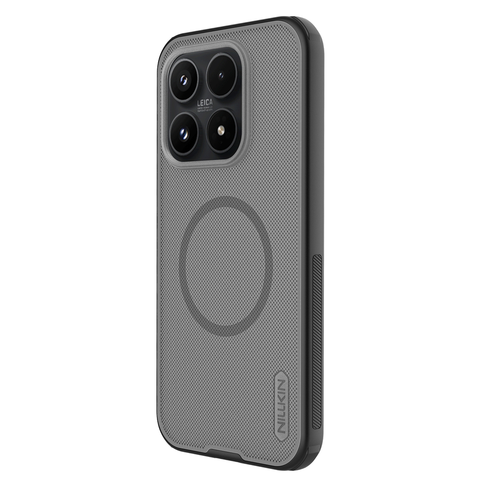 Чехол серый тонированный c MagSafe для Xiaomi 17, серия Super Frosted Shield Pro Magnetic (Clear version) от Nillkin