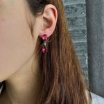 Серьги 2100950-20355 Ag 925, Вставки: 4 Стекло