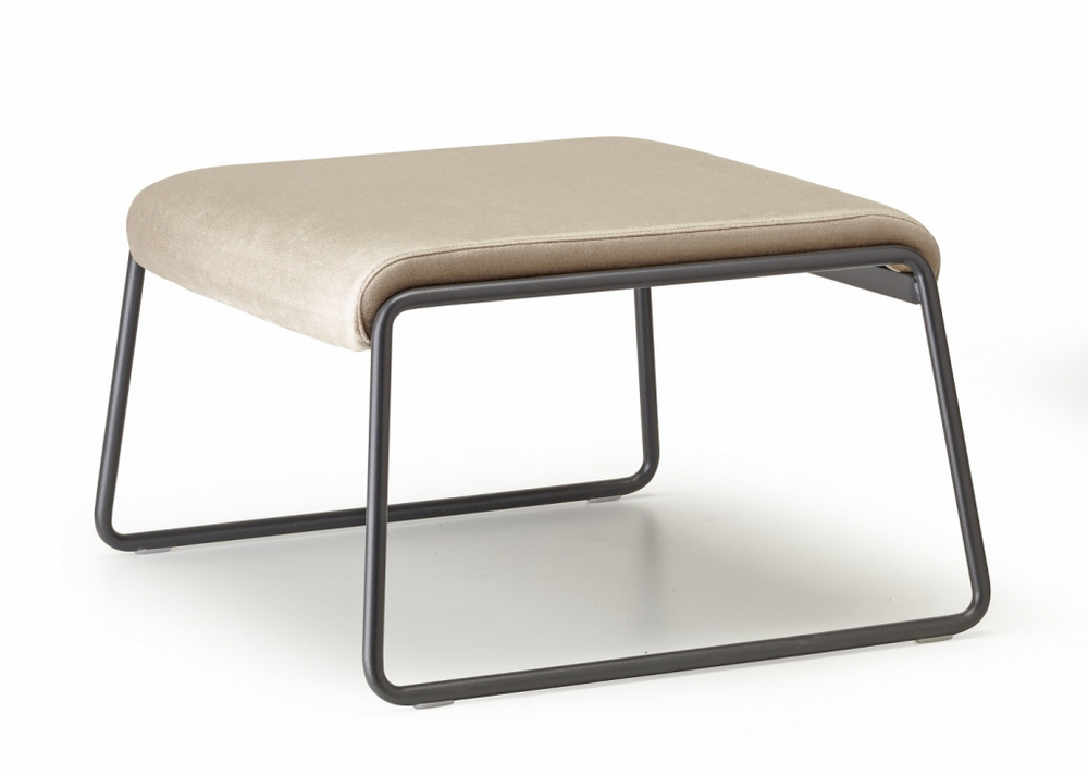 Пуф с обивкой Scab Design Lisa Lounge Pouf, антрацит, слоновая кость
