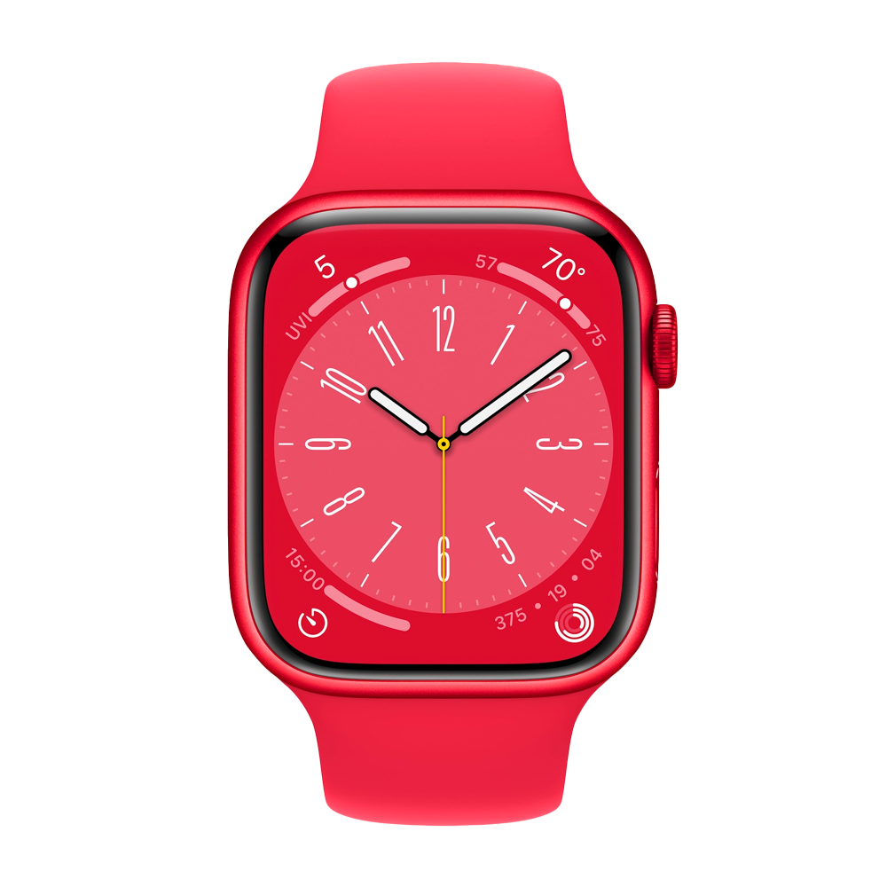Умные часы Apple Watch Series 8 GPS, 45mm, Aluminium Case with Sport Band M/L, Red (Красный)