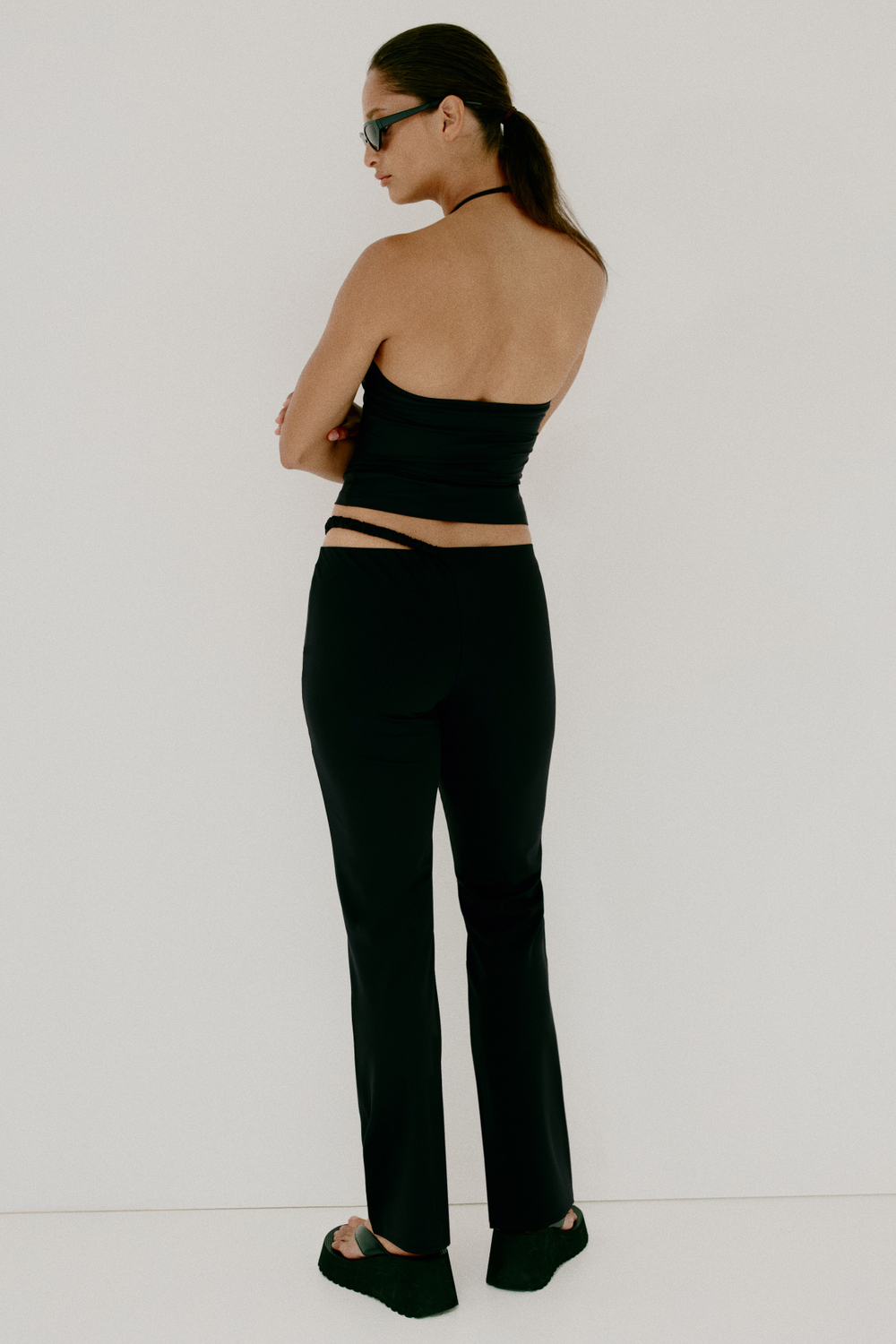 Брюки из джерси с лентой - H&M