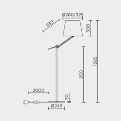Напольный светильник MODEMODERN MD.8020.01FL BK