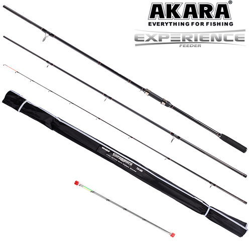 Удилище штекерное угольное фидерное 3 колена Akara Experience Feeder TX-30 (30-60-90) 3,3 м