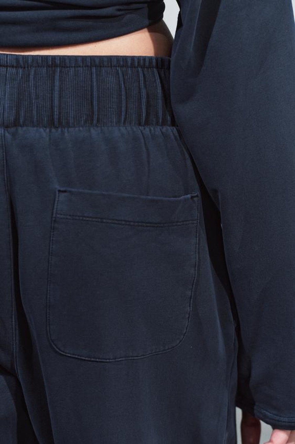 ZARA БРЮКИ БУФФИ С ЭФФЕКТОМ ПОТЕРТОСТИ, МОРСКОЙ СИНИЙ