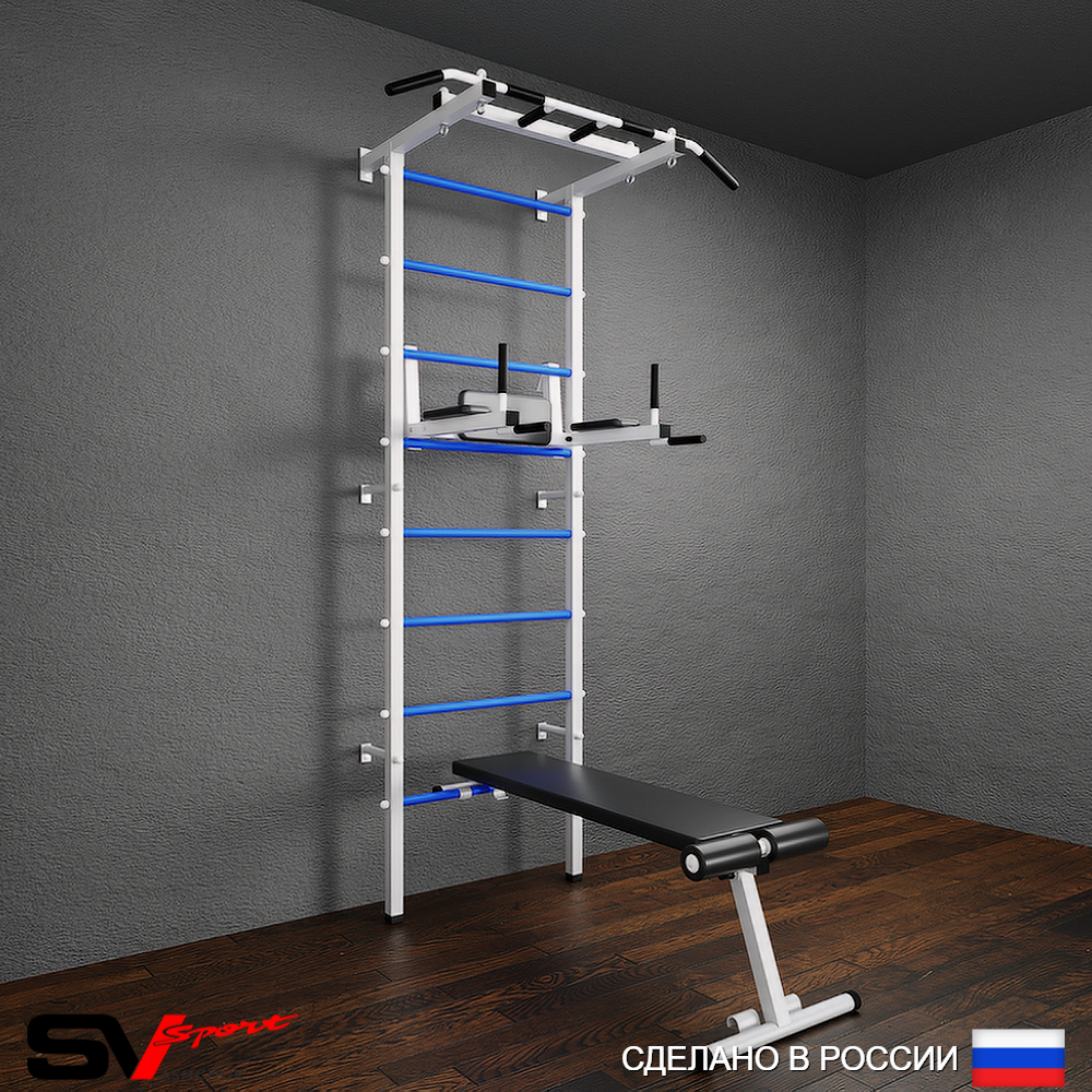 кШведская стенка Sv Pro 804 (Турник Pro/Брусья/стойка/Скамья)