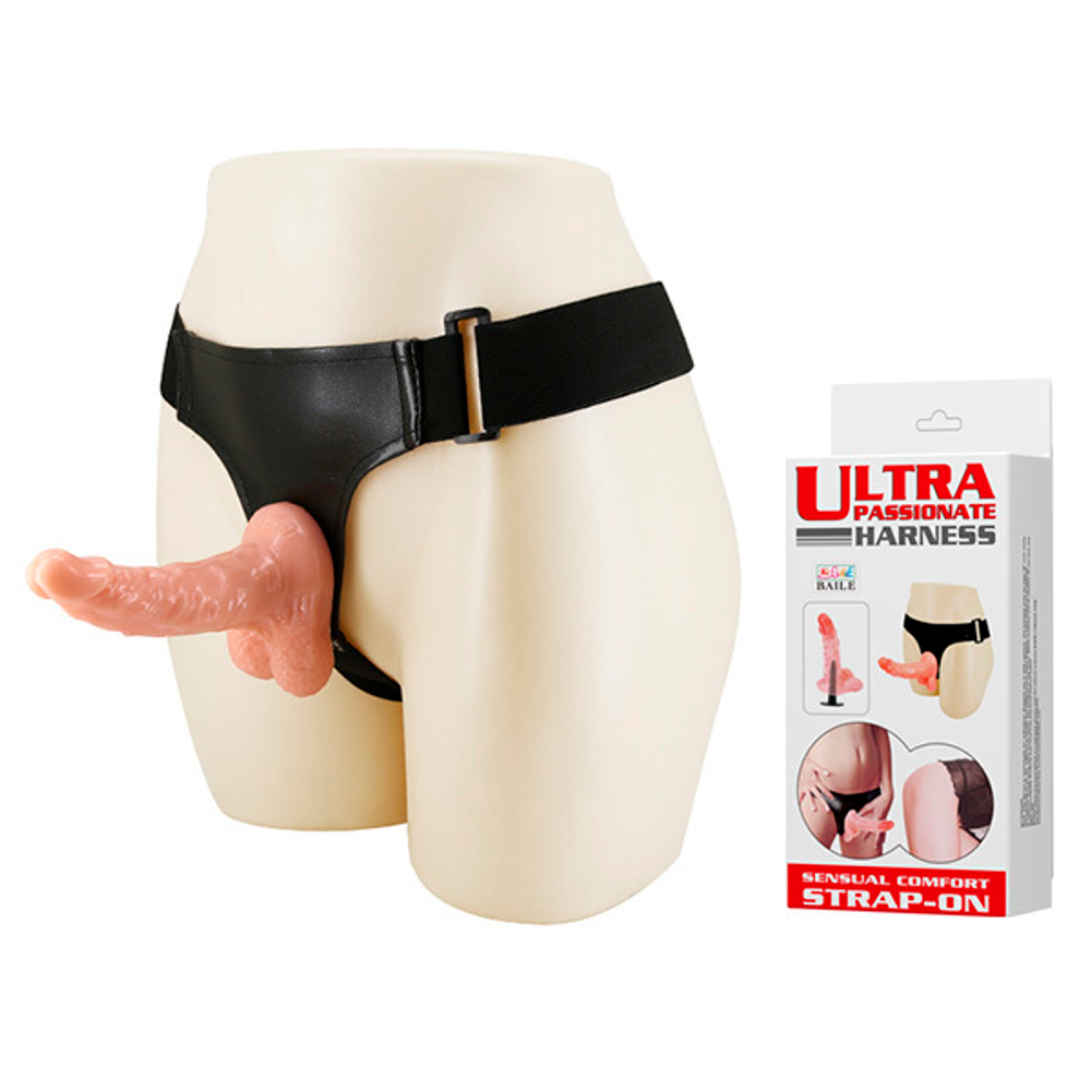 Реалистичный страпон 15,7см на трусиках Baile Ultra Passionate Harness Strap On BW-022007