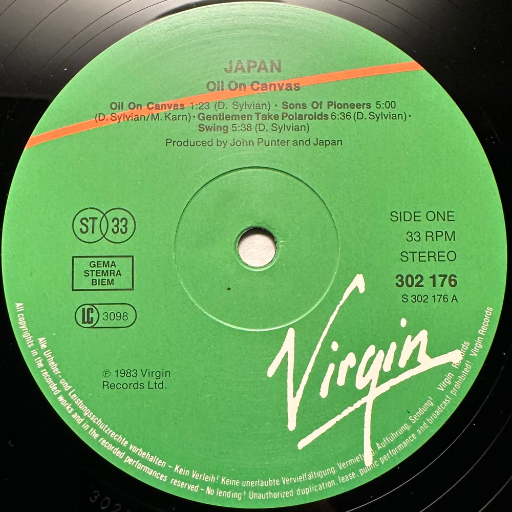 Japan - Oil On Canvas 2LP (Европа 1983г.)