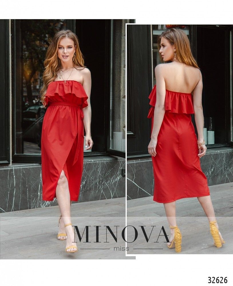 Платье 8608-красный Minova Платье 8608-красный Minova