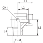 Штуцер FC90 DL22 NPT 3/4 (корпус)