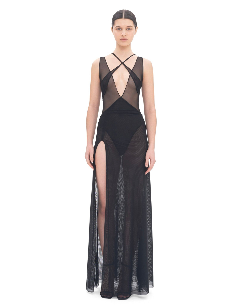 BLACK MESH DRESS